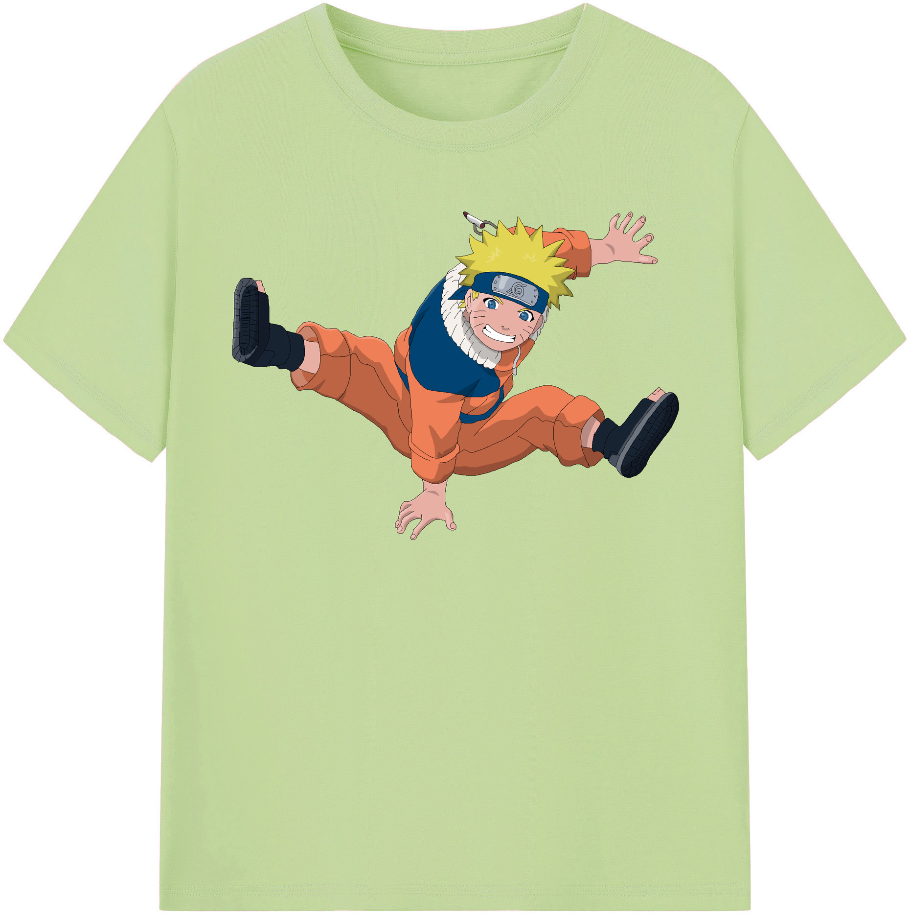 （画像用） NARUTO -ナルト- うずまき ナルト Uzumaki Naruto 綿100％半袖Tシャツ（フロントプリント）